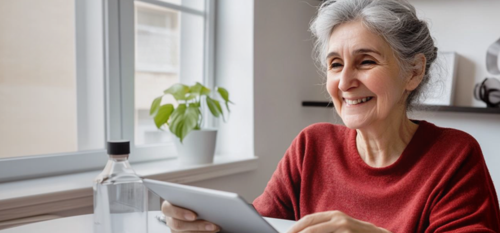 Het AI-personage Marja Verhees beeldt uit hoe de zorg in 2030 eruit kan zien.