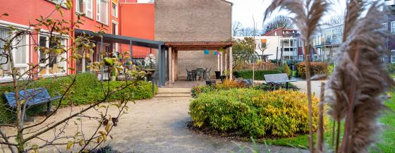De tuin van woonzorglocatie Lindendael