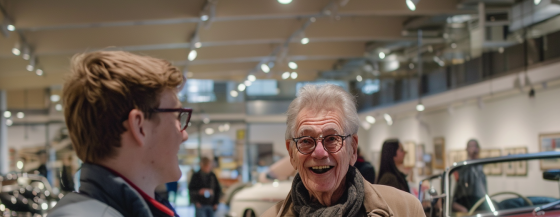 Vrijwilliger in een museum